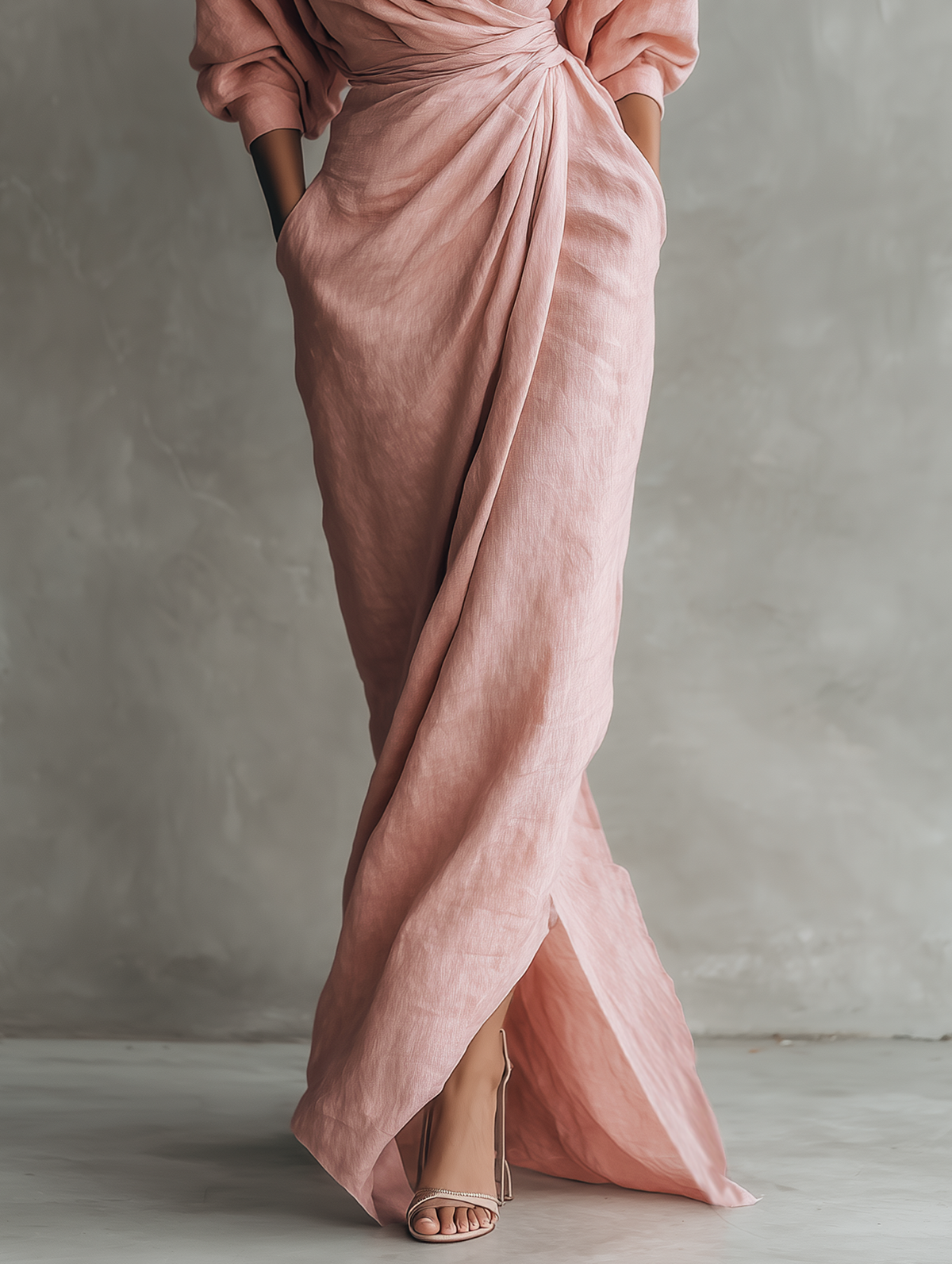 Zahira | Vestido Maxi de Lino con Escote en V