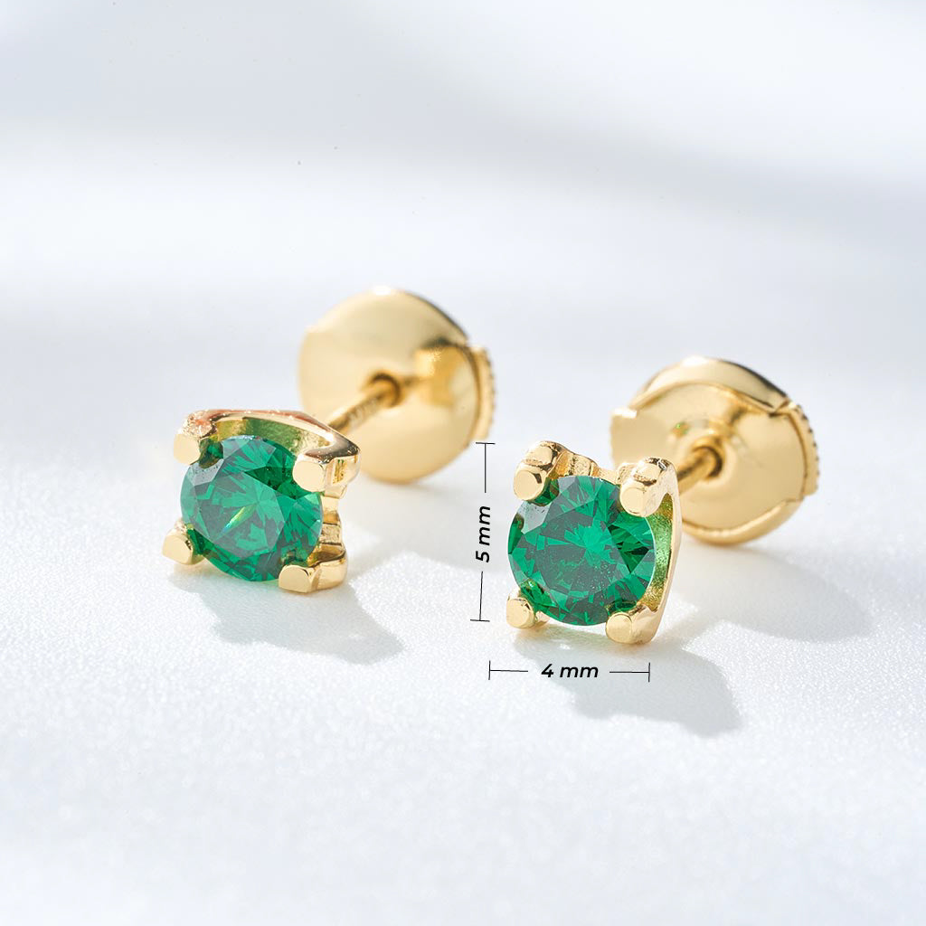 Par de Aretes Celeste y Esmeralda
