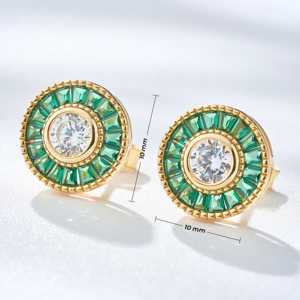 Aretes Esmeralda Clara — Brillo y Elegancia
