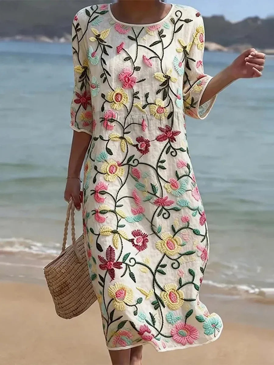 Matilda | Vestido largo elegante con estampado floral
