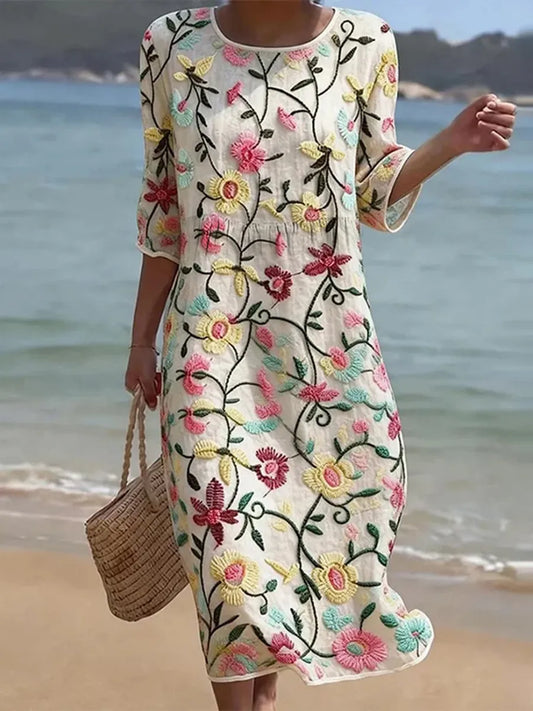 Matilda | Vestido largo elegante con estampado floral