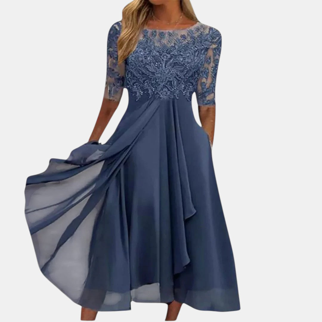Samira | Vestido elegante de encaje con encanto femenino