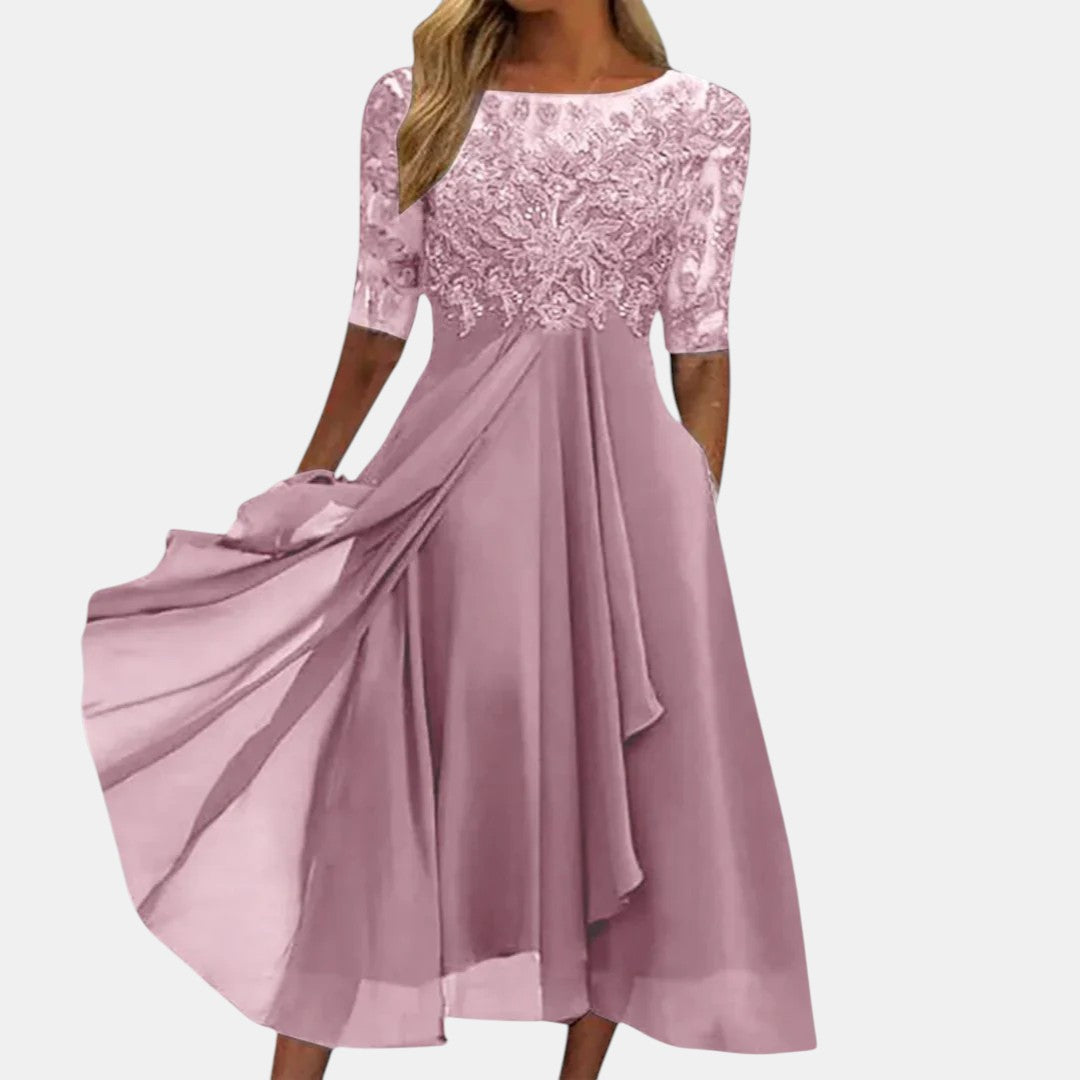 Samira | Vestido elegante de encaje con encanto femenino
