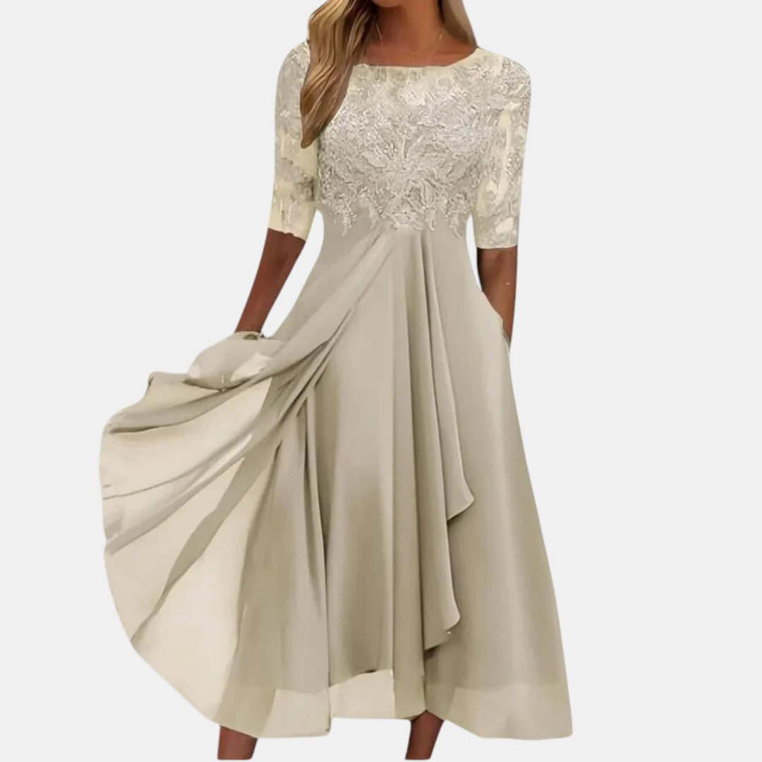 Samira | Vestido elegante de encaje con encanto femenino