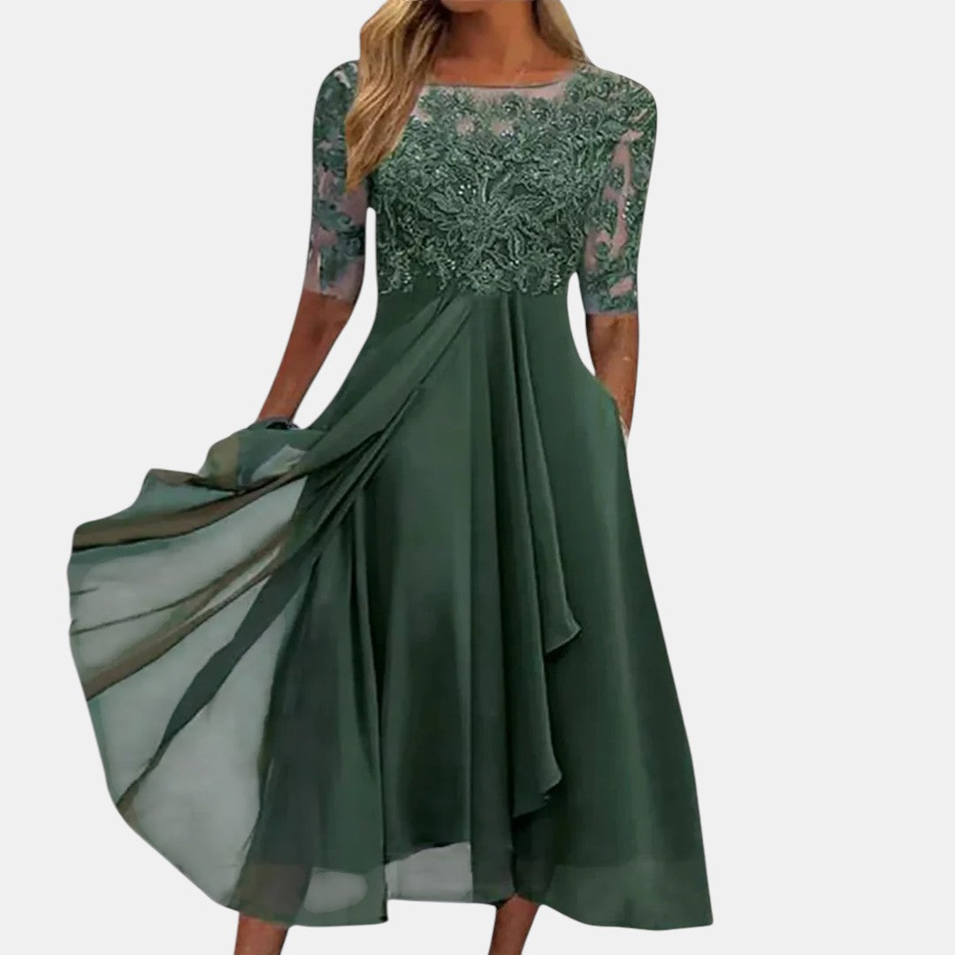 Samira | Vestido elegante de encaje con encanto femenino