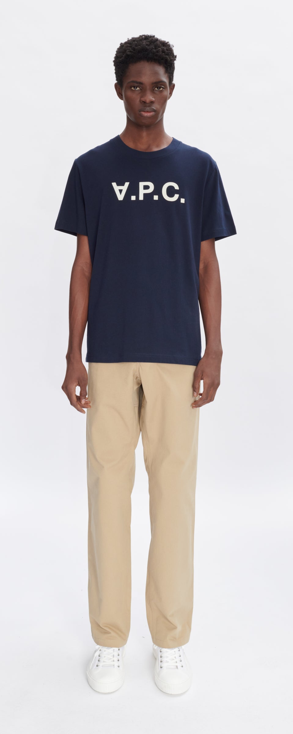 Camiseta de hombre A.P.C. de manga corta – Modelo COHBM-M26384, azul marino