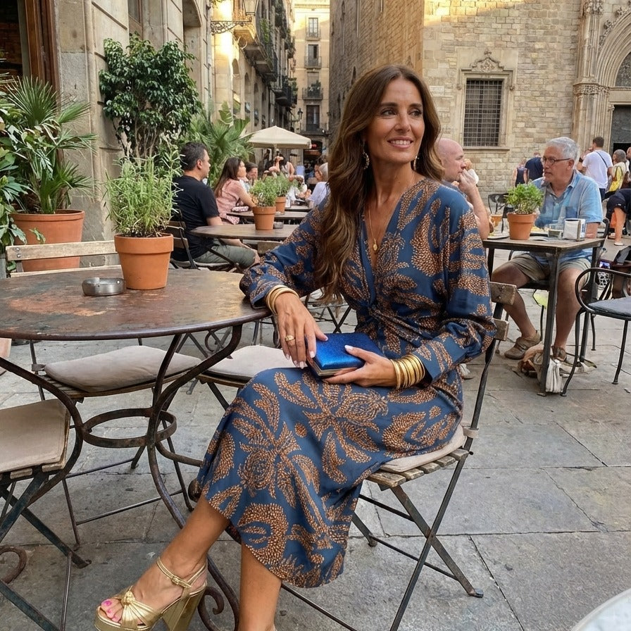 Laura | Vestido maxi bohemio cruzado