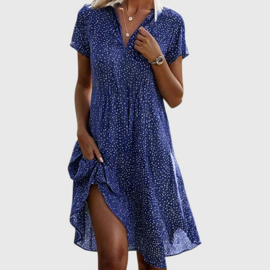 Nina | Vestido midi elegante con lunares