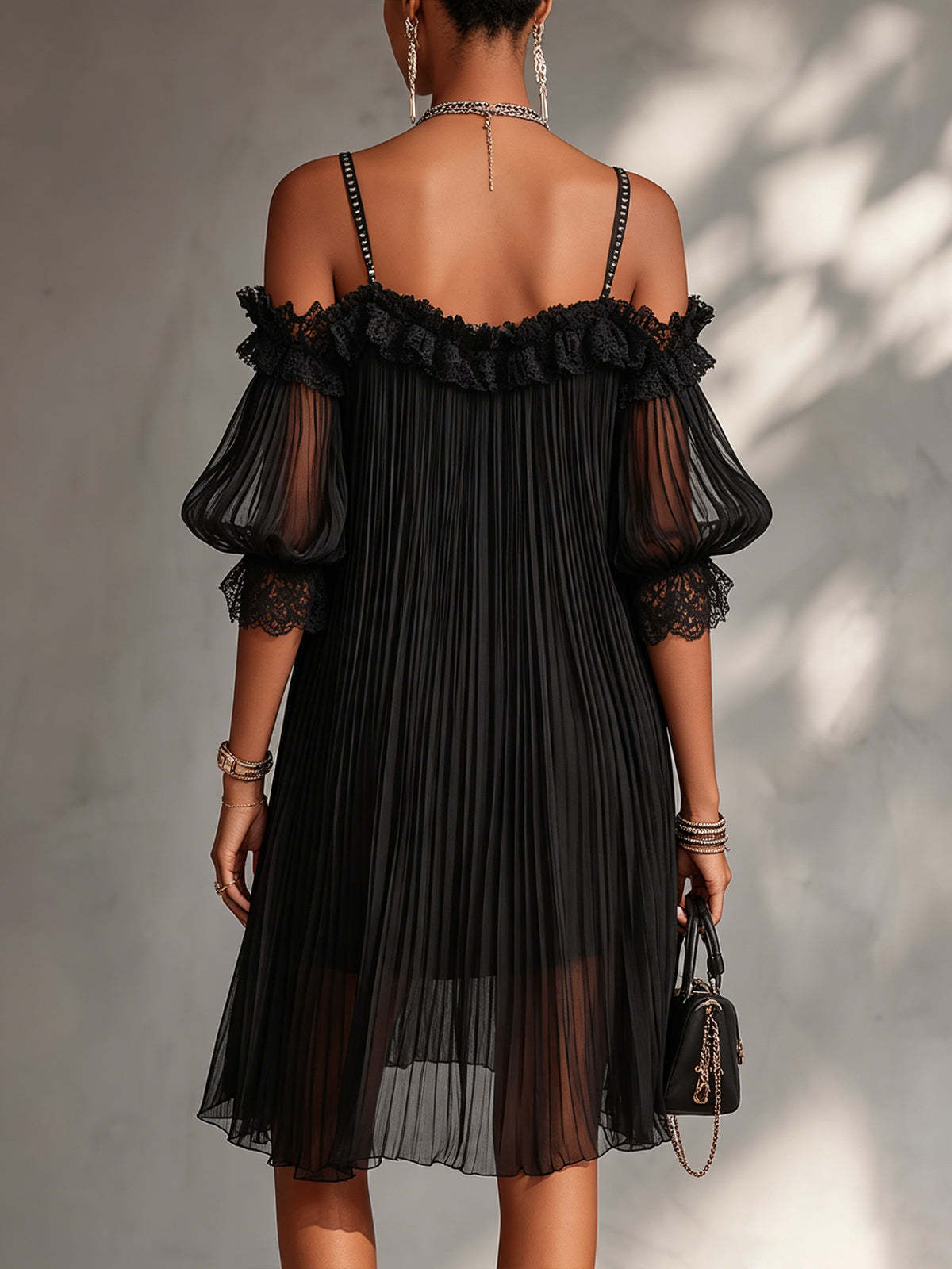 Lidia | Vestido Largo de Chiffón con Escote en V