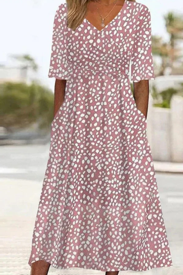 Isabela | Vestido midi de lunares elegante