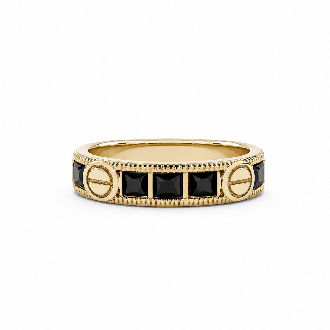 Anillo Olimpus Gemas Negras
