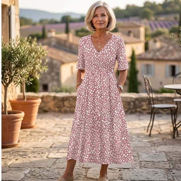 Isabela | Vestido midi de lunares elegante