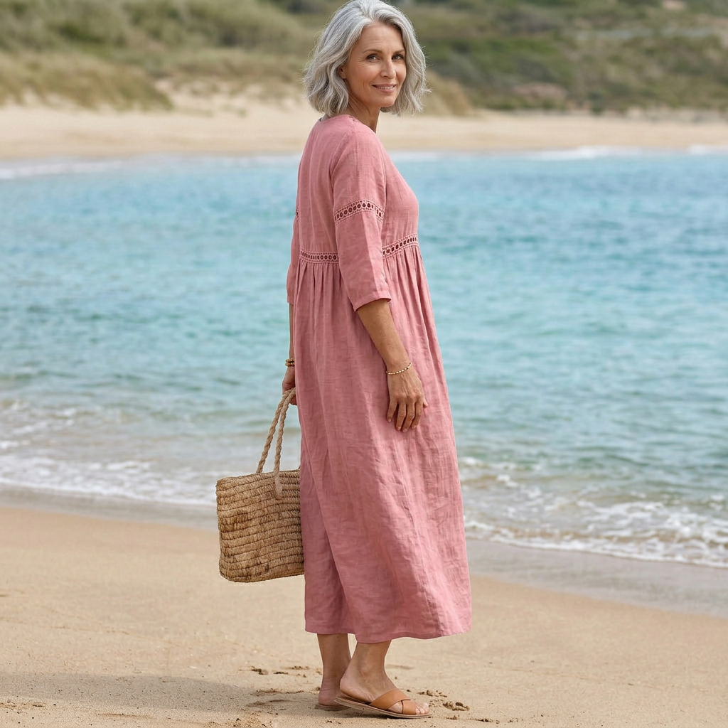 Marisol | Vestido midi bohemio con escote en V