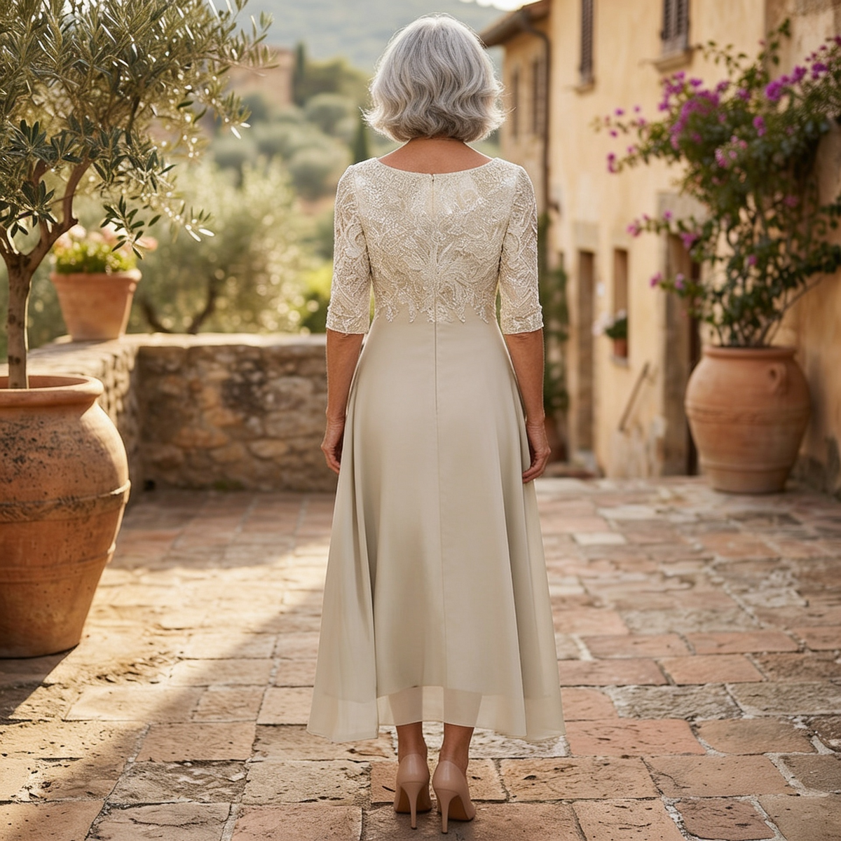 Samira | Vestido elegante de encaje con encanto femenino