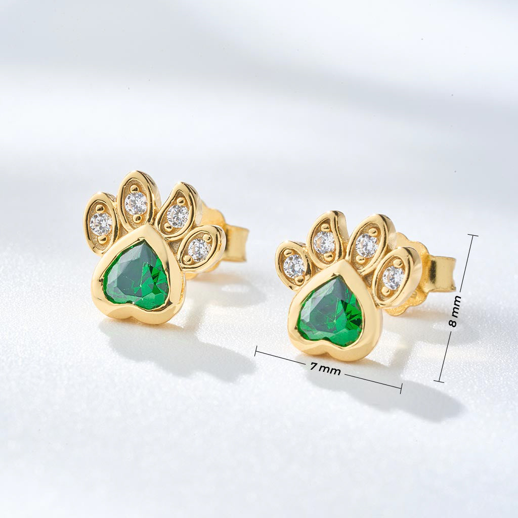 Aretes Huellita de Esmeralda