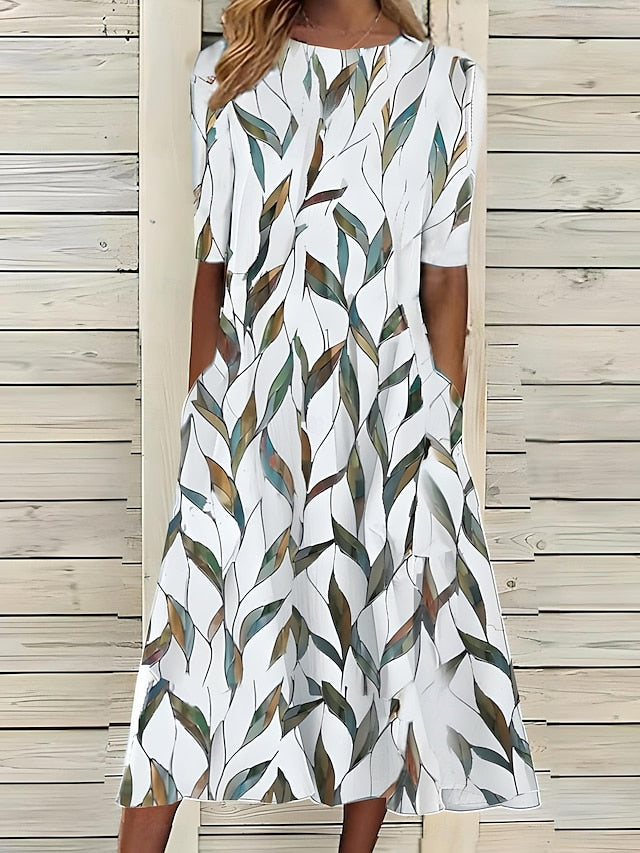 Marina | Vestido ligero de algodón con estampado floral