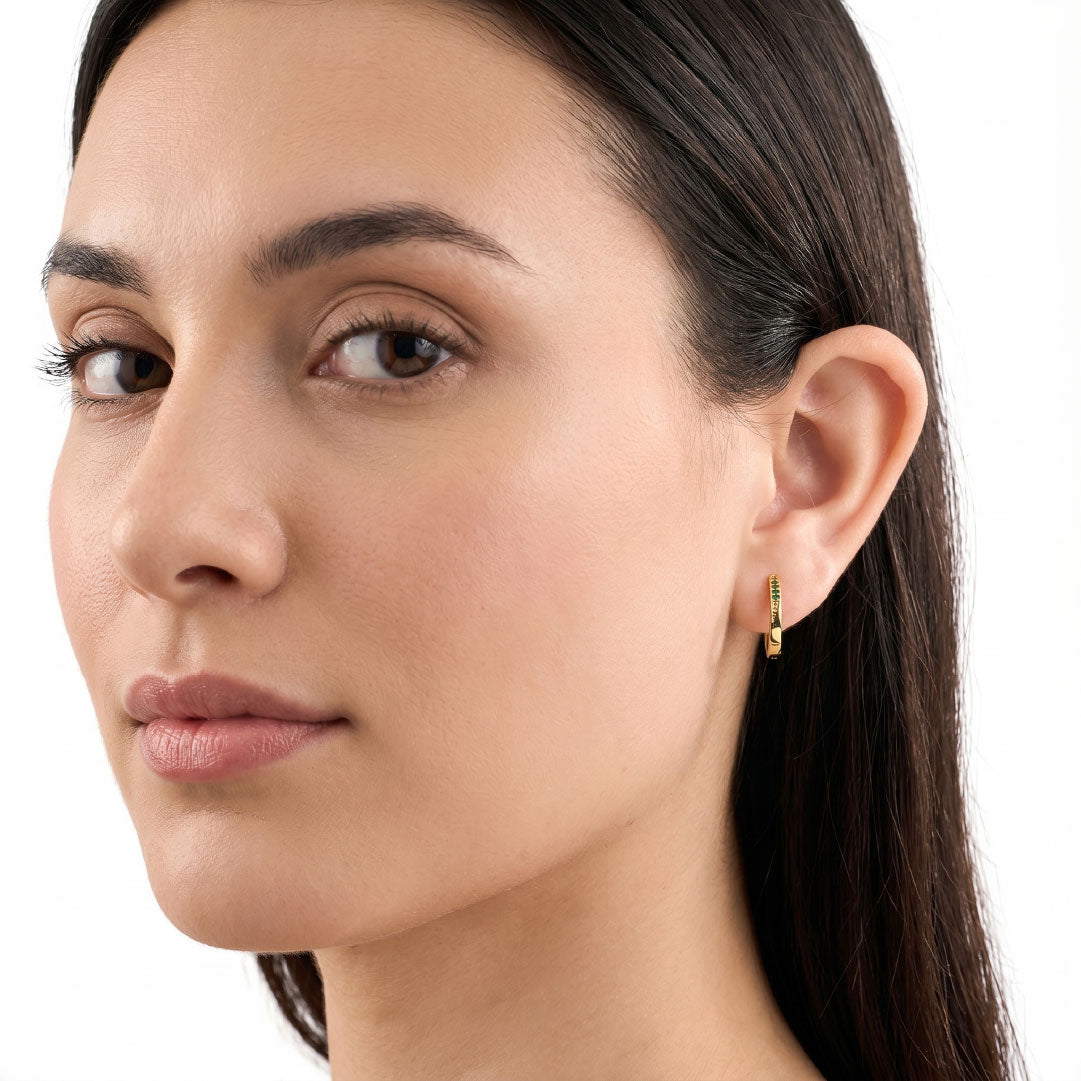 Aretes Gypsy Esmeralda – Estilo bohemio y esmeraldas brillantes