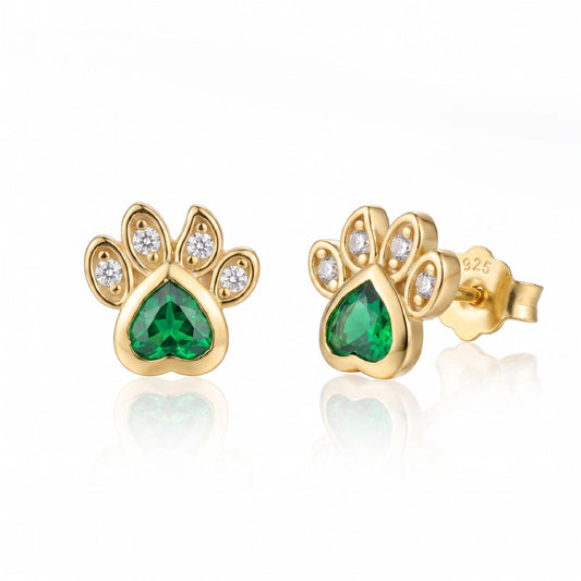 Aretes Huellita de Esmeralda