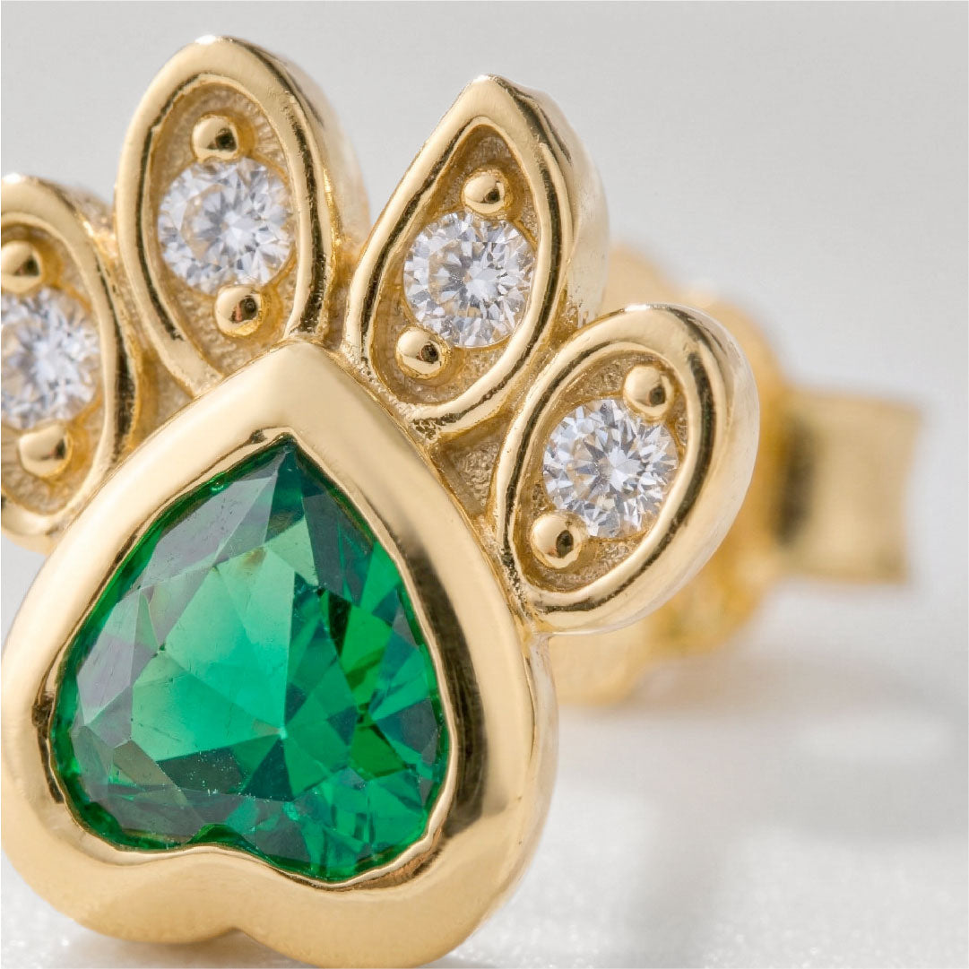 Aretes Huellita de Esmeralda