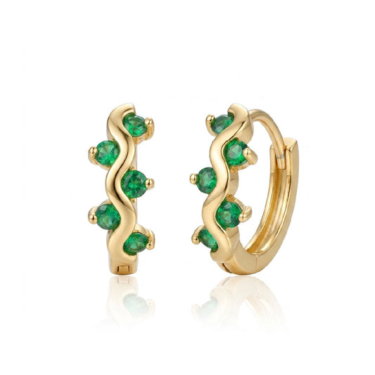 Aretes Esmeralda Lila - Brillantes y Elegantes