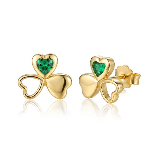 Aretes de Trébol Esmeralda Deslumbrantes