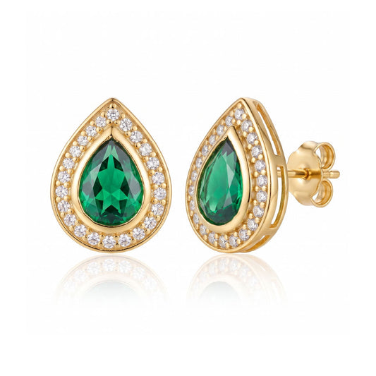 Aretes Esmeralda Aqua - Brillantes y Elegantes