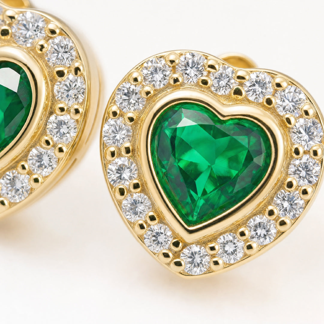 Aretes Aurora Esmeralda - Pendientes Deslumbrantes con Esmeralda