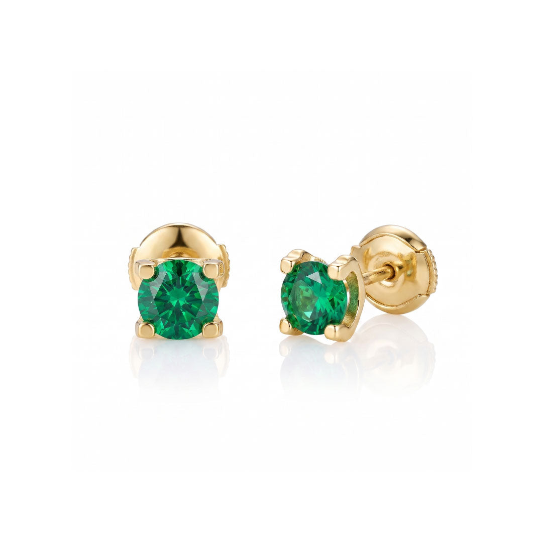 Par de Aretes Celeste y Esmeralda