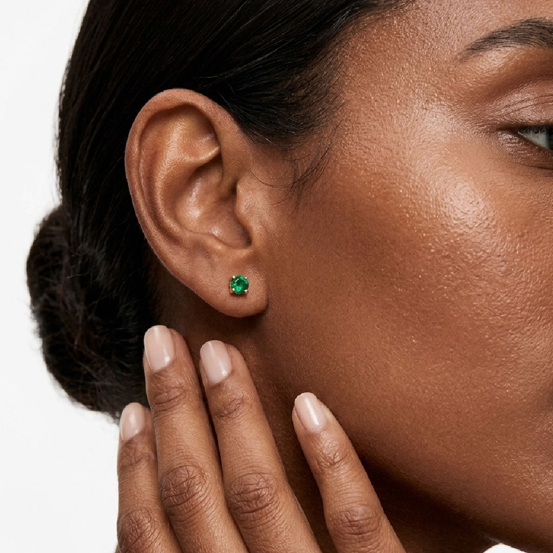 Par de Aretes Celeste y Esmeralda