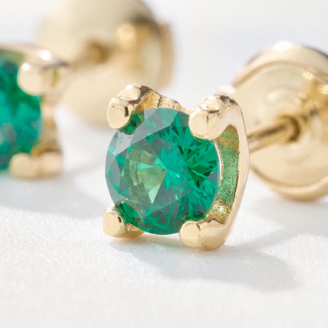 Par de Aretes Celeste y Esmeralda