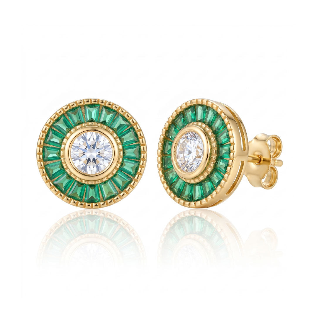 Aretes Esmeralda Clara — Brillo y Elegancia