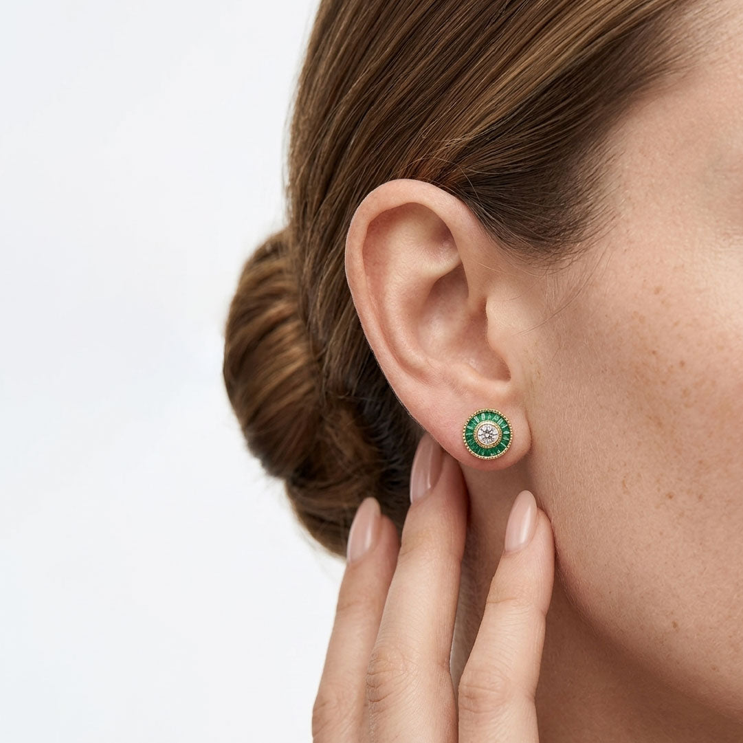 Aretes Esmeralda Clara — Brillo y Elegancia